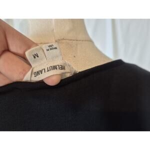 Sold! Helmut Lang Center Slit V Neck Maxi Dress Black Lined Medium